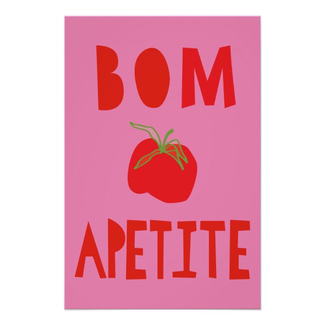 Póster Geschmackvolles Poster; Bom Apetite=Guten Appetit (Frente)