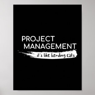 Poster Gestão De Projetos É Como Apanhar Gatos Engraçado