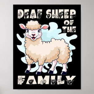 Poster gesto manual ASL Sinais de mão linguagem auditiva 