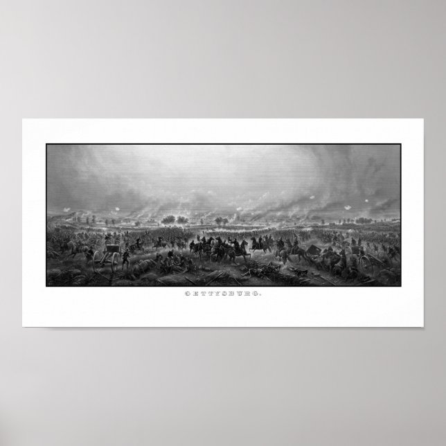 Póster Gettysburg — Guerra Civil (Frente)