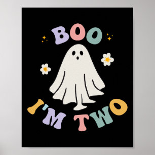 Poster Ghost Boo, sou Crianças de Dois Anos segundos aniv