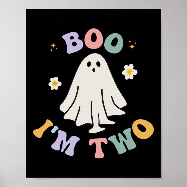 Poster Ghost Boo, sou Crianças de Dois Anos segundos aniv (Frente)