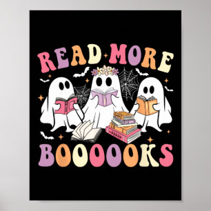 Poster Ghost Book Bonito Leia Mais Livros Engraçado Profe