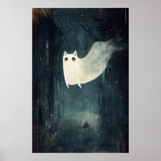 Poster Ghost Cat Halloween (Frente)