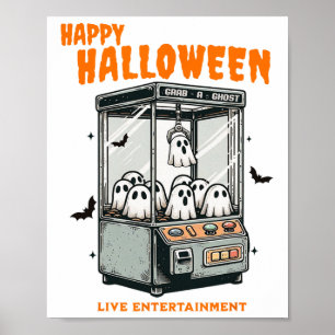 Poster Ghost Claw Game Happy Halloween