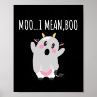 Ghost Cow Moo I quer dizer Boo Halloween Gift
