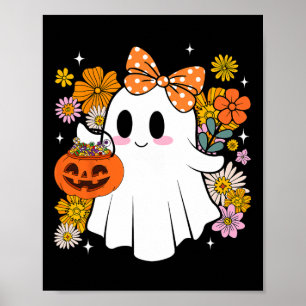 Poster Ghost Ghost Cute Vintage Falso Trick Ou Tratar