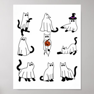 Poster Ghost Ghost Dia de as Bruxas engraçado Roufit Figu