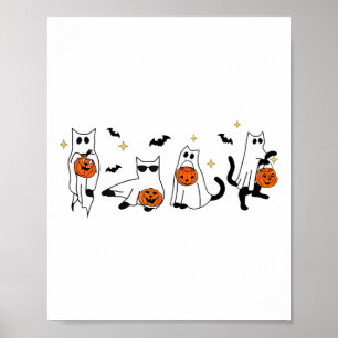 Poster Ghost Ghost Dia de as Bruxas engraçado Roufit Figu