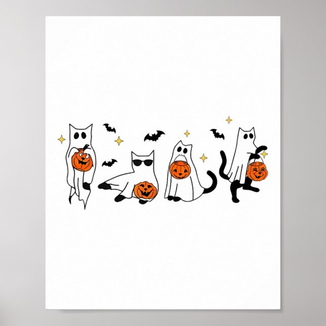 Poster Ghost Ghost Dia de as Bruxas engraçado Roufit Figu (Frente)