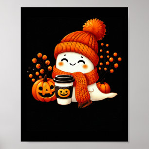 Poster Ghost Ghost Pumpkin Spice Cup Fall Beber
