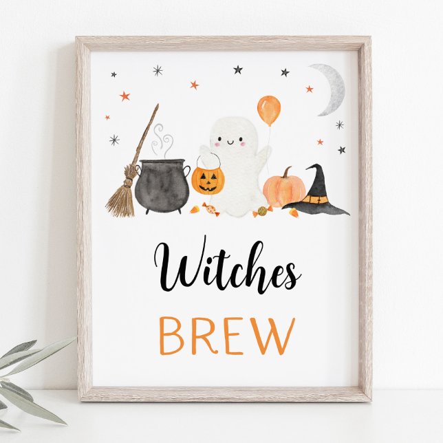 Poster Ghost Halloween Witches Breve Sinal de Bebidas (Criador carregado)