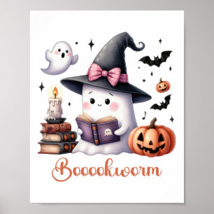 Poster Ghost Leitura de Arco de Coquetes do Livro Hallowe