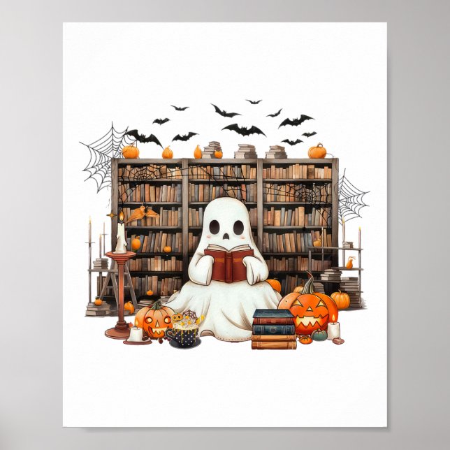 Poster Ghost Leitura de Livros Contém Custo do Dia das Br (Frente)