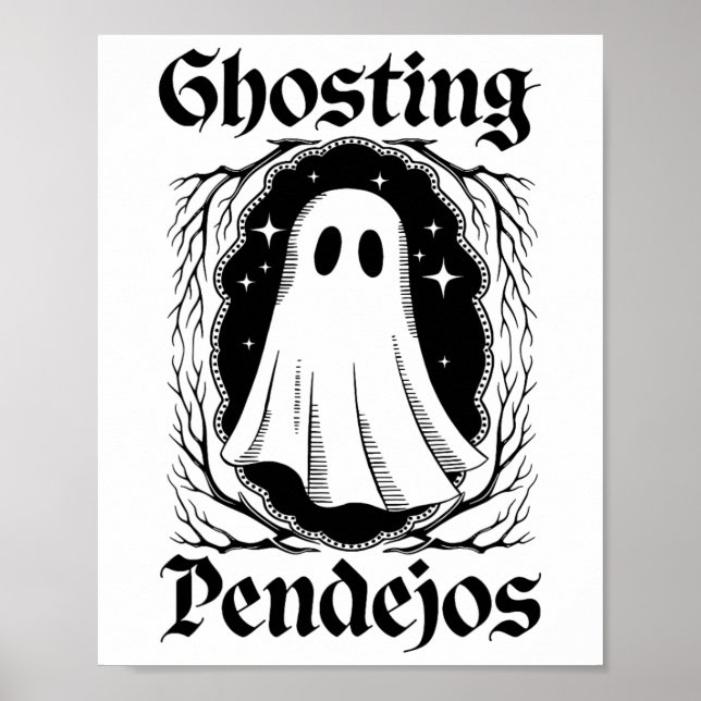 Poster Ghost Pendejos Engraçado Mexicano Fantasma Co (Frente)