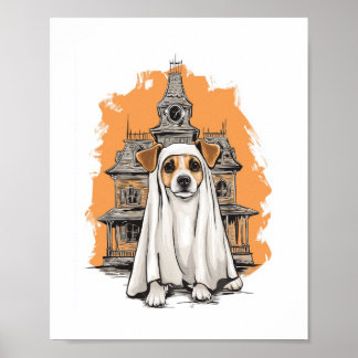 Poster Ghost Pup – Spooky Dog Costume