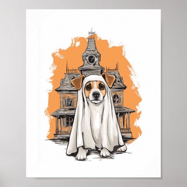 Poster Ghost Pup – Spooky Dog Costume (Frente)