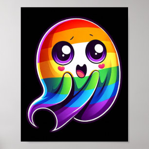 Poster Ghost Rainbow Orgulho gay Funny