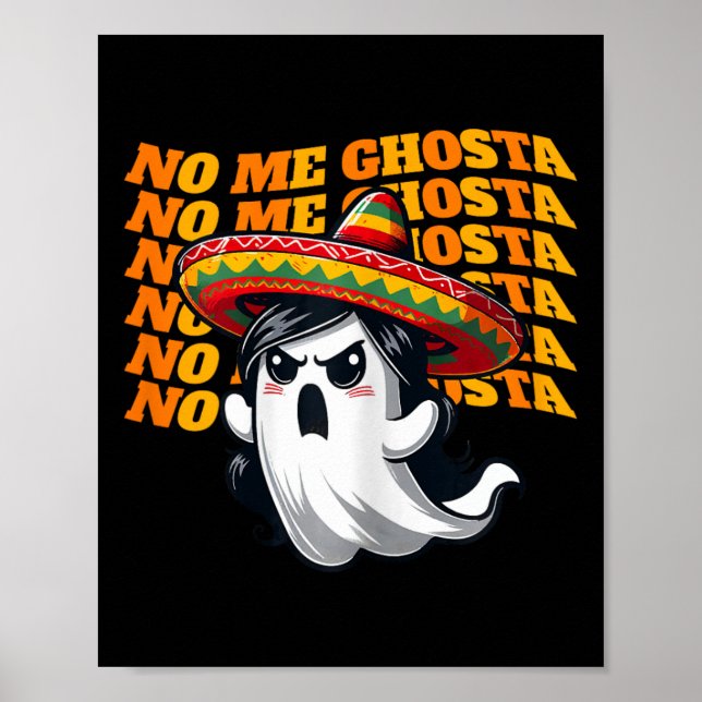 Poster Ghosta Engraçado Mexicano Halloween Ghost Women 2 (Frente)