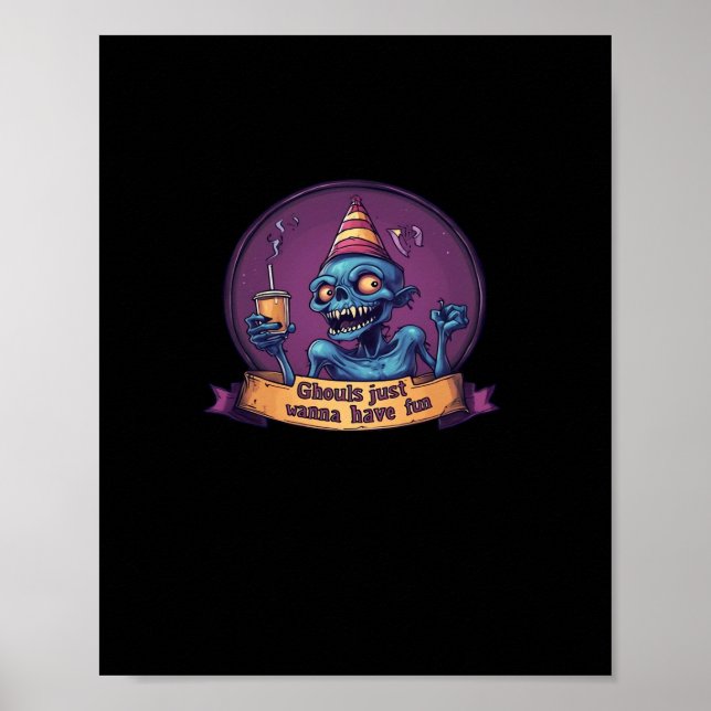 Poster Ghouls Só Quer Divertir-Se Com Lúcio E Engraçado (Frente)