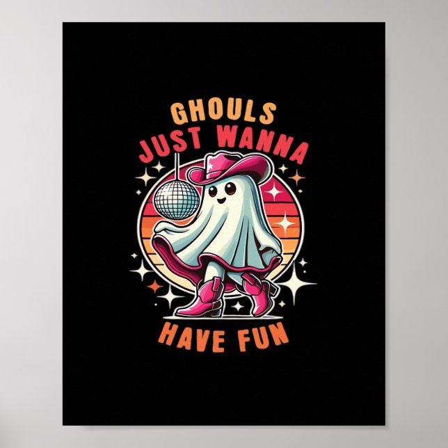 Poster Ghouls Só Quer Divertir-Se Com O Disco Retroativo (Frente)