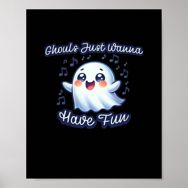 Poster Ghouls Só Quer Divertir-Se Com Sloth E Slogan (Frente)