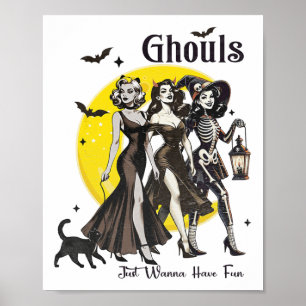 Poster Ghouls Só Quer Divertir-Se Dia de as Bruxas engraç