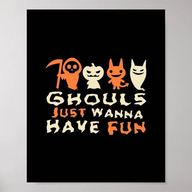 Poster Ghouls Só Quer Divertir-Se No Dia das Bruxas (Frente)