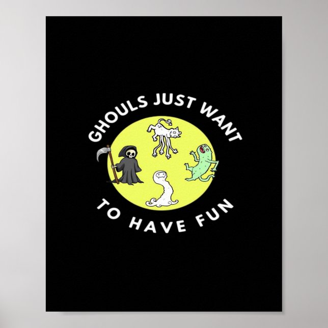 Poster Ghouts Só Para Ter Uma Frase De Dia de as Bruxas e (Frente)