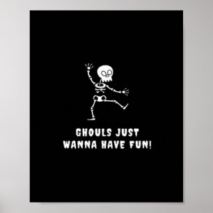 Poster Ghouts Só Quer Divertir-Se - Bats, Boots Booze