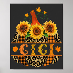 Poster Gi Pumpkin Leopard Imprimir Xadrez de Búfalo de G