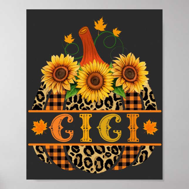Poster Gi Pumpkin Leopard Imprimir Xadrez de Búfalo de Gi (Frente)