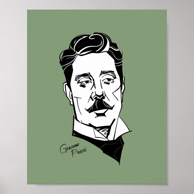 Poster Giacomo Puccini (Frente)