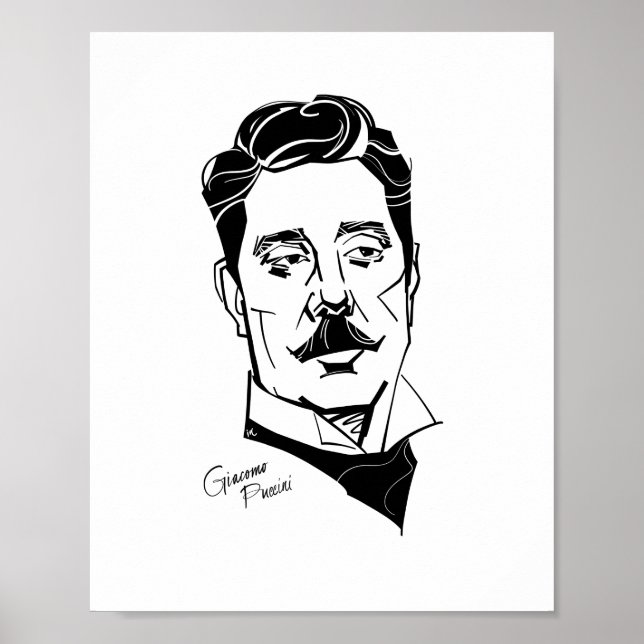 Poster Giacomo Puccini (Frente)