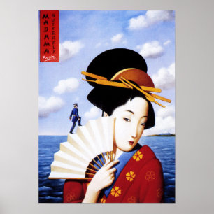 Poster Giacomo Puccini MADAMA BUTTERFLY Ópera show