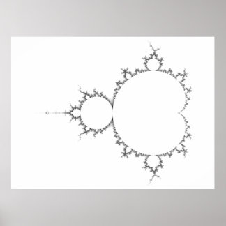 Poster Giant Mandelbrot, preto e branco, 13000x11000