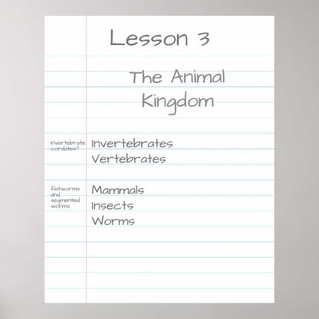 Poster Giant Note Paper Customized Visual Aid School (Frente)