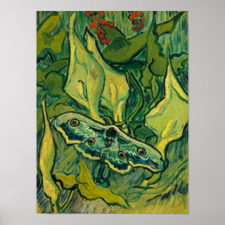Poster Giant Peacock Moth, 1889, por Vincent van Gogh