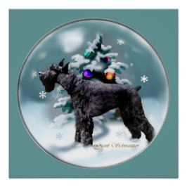 Póster Giant Schnauzer Natal