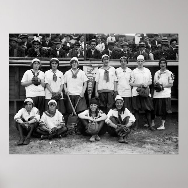 Póster Giants Baseball feminino, 1913 (Frente)