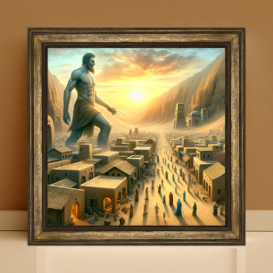 Poster Giants cristãos de Bíblia na Arte Canã