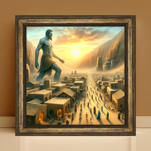 Poster Giants cristãos de Bíblia na Arte Canã (Criador carregado)