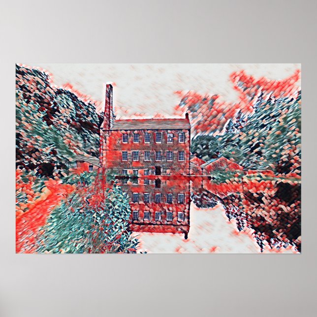 Poster Gibson Mill, Hardcastle Crags Arte Impressionista (Frente)