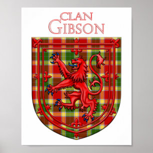 Poster Gibson Tartan Scottish Xadrez Lion Rampant