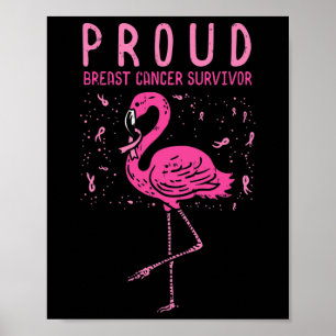 Poster Gif Conscientização Câncer de Mama Rosa Flamingo S