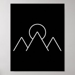 Poster Gif Geométrico Minimalsimus de Caminhada na Montan