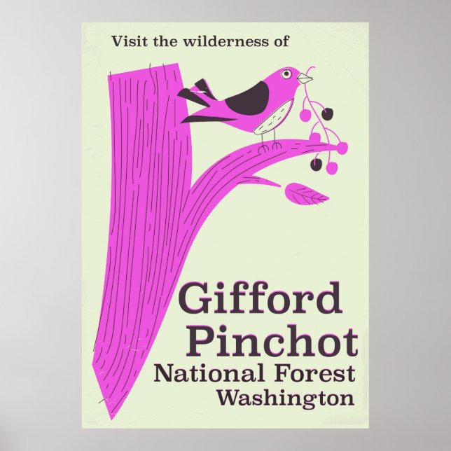 Poster Gifford Pinchot National Forest Washington (Frente)