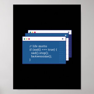 Poster Gift do Programador de Codificação de Programação 