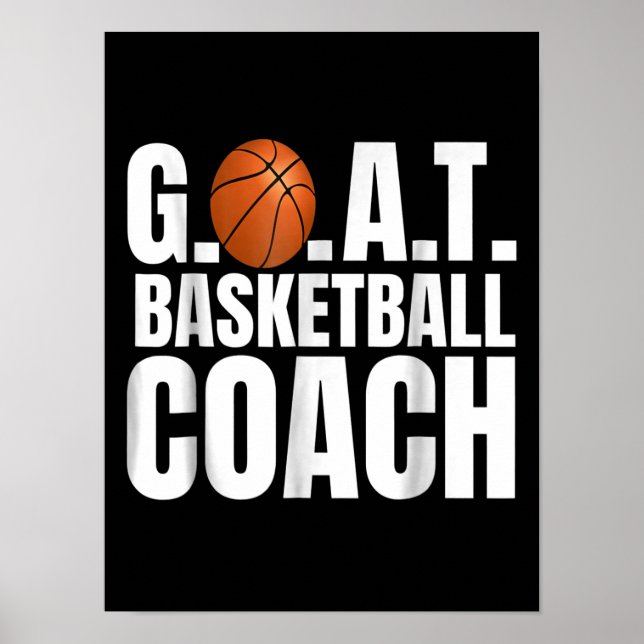 Poster Gift do treinador de basquetebol de Cabra (Frente)
