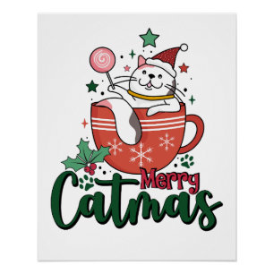 Póster Gift Feliz Gift Catmas
